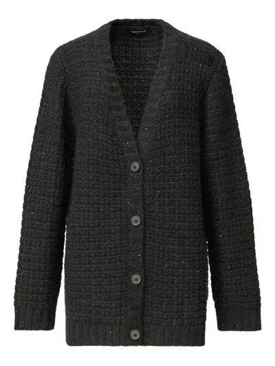 FABIANA FILIPPI SEQUIN-EMBELLISHED WAFFLE-KNIT CARDIGAN