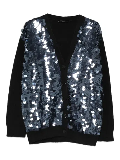 Fabiana Filippi Sequin-embellishment Cardigan In Black