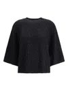 Fabiana Filippi Sequin-embellishment Ribbed Sweater In Black