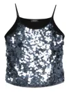 Fabiana Filippi Sequin-embellishment Top In Black