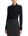 Fabiana Filippi Sequin Knit Button Front Shirt In Gray