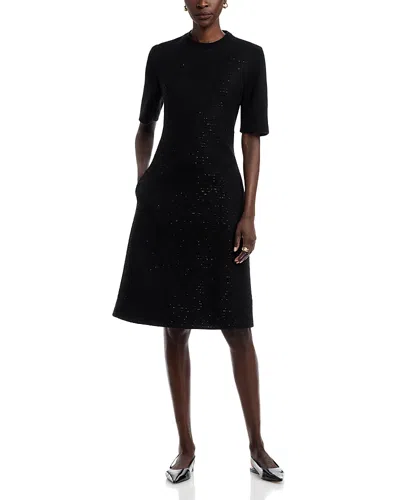 Fabiana Filippi Sequin Short Sleeve Dress In Black