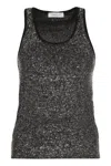 Fabiana Filippi Sequin Tank Top In Black