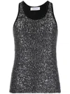 Fabiana Filippi Sequin Tank Top In Black