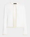 Fabiana Filippi Sequin-trim Pointelle Knit Cardigan