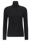 Fabiana Filippi Sequin Turtleneck Sweater Sweaters And Cardigans Black In Black