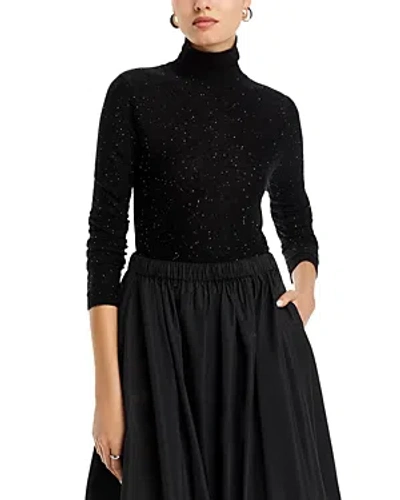 Fabiana Filippi Sequin Turtleneck Sweater Sweaters And Cardigans Black In Blue