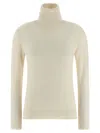 Fabiana Filippi Sequin Turtleneck Sweater Sweaters And Cardigans White In White