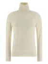 Fabiana Filippi Sequin Turtleneck Sweater Sweaters And Cardigans White In White