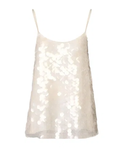 Fabiana Filippi Sequin Vest In White