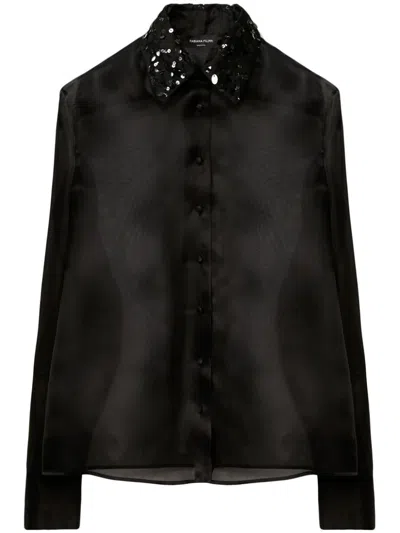 FABIANA FILIPPI SEQUINED ORGANZA SHIRT