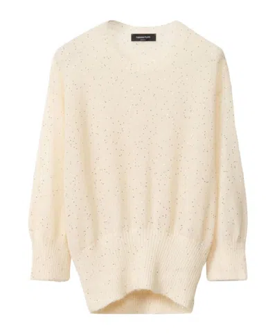 FABIANA FILIPPI FABIANA FILIPPI SEQUIN CREWNECK 3/4 SLEEVED JUMPER