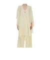 Fabiana Filippi Flowing Mohair Cape With Subtle Shimmering Details In Nude