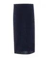 Fabiana Filippi Cotton And Linen Skirt In Blue