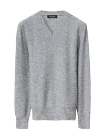 Fabiana Filippi Sequined Sweater In Grey