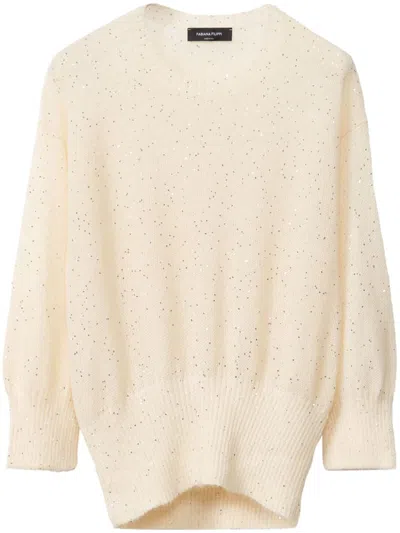 Fabiana Filippi Sequined Sweater In Nude