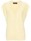 Fabiana Filippi Sequined V-neck Vest In 770 Yellow