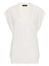 Fabiana Filippi Sequined V-neck Vest In White