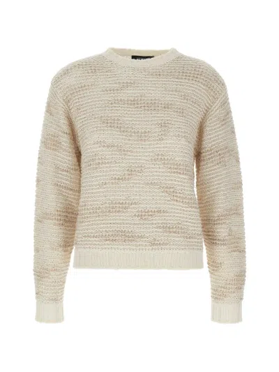 Fabiana Filippi Sequin-embellished Cable-knit Sweater In Nude