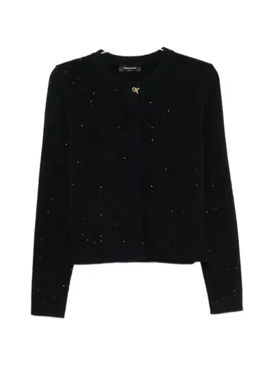 Fabiana Filippi Sequin-embellished Cardigan In Black