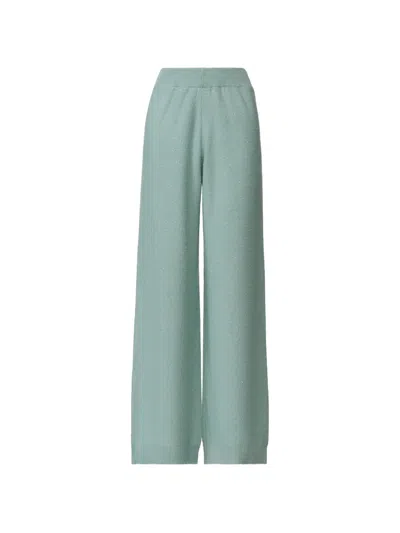 Fabiana Filippi Sequin-embellished Knitted Trousers In Green