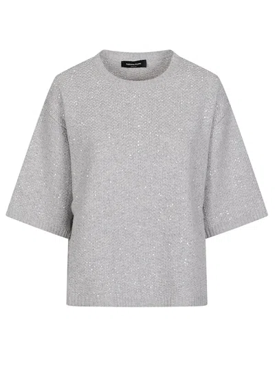 Fabiana Filippi Sequin-embellished Wool Sweater In Gray