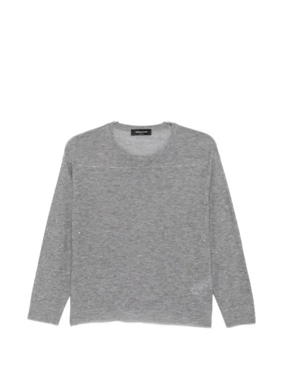 Fabiana Filippi Sequin-embellished Wool-blend Sweater In Gray