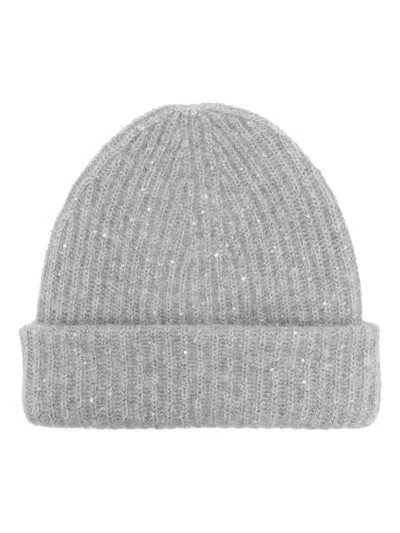 Fabiana Filippi Sequinned Beanie In Grey
