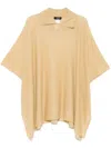 Fabiana Filippi Sequinned Brushed-finish Cape In Neutrals