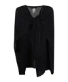 Fabiana Filippi Loose-fit Blue Shirt With Deep V-neckline In Black