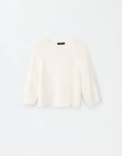 Fabiana Filippi Sequinned Cape Sweater In White