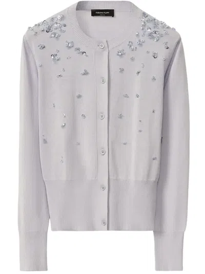 Fabiana Filippi Sequinned Cardigan In Purple
