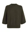 Shop Fabiana Filippi Sequinned Cropped Sweater In Green