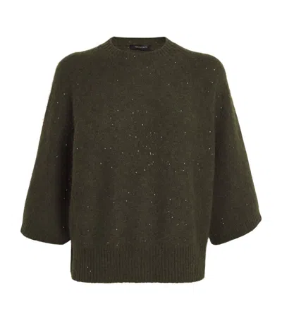Fabiana Filippi Sequinned Cropped Sweater In Green