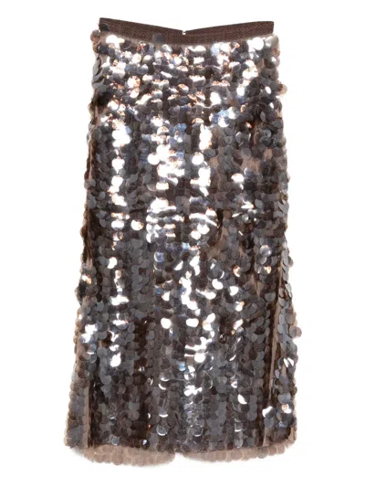 Fabiana Filippi Sequinned Midi Skirt In Black