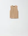 Fabiana Filippi Sequinned Puffer Gilet In Brown