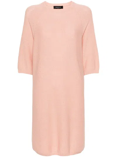Fabiana Filippi Sequinned Sweater Dress In Pink