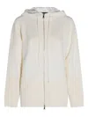 Fabiana Filippi Sparkling Hooded Long Sleeve Knitwear In Neutral