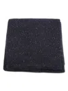 Fabiana Filippi Rectangular Scarf Sparkling Finish Knit Texture In Blue