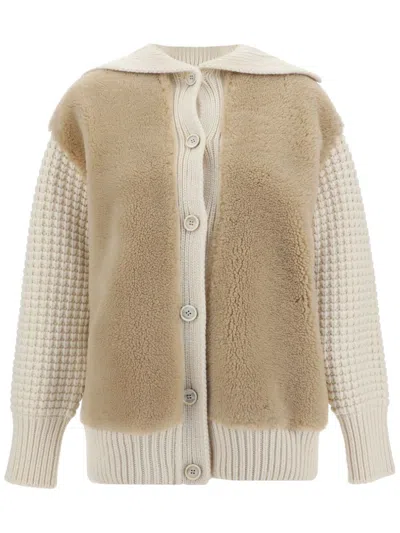 Fabiana Filippi Jacket In Miele/brown