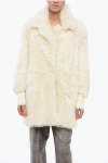 Fabiana Filippi Luxurious Shearling Overcoat With Sequin Embellishments