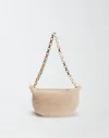Fabiana Filippi Shearling Eyelet Bag In Brown