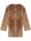 Fabiana Filippi Shearling Jacket In Neutrals