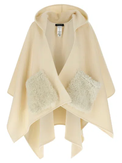 FABIANA FILIPPI SHEARLING POCKET CAPE