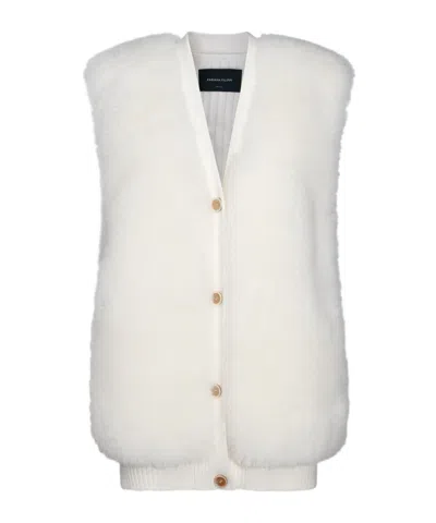 FABIANA FILIPPI FABIANA FILIPPI V-NECK BUTTONED SLEEVELESS JACKET