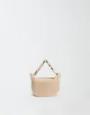 Fabiana Filippi Small Shearling Eyelet Bag In Brown