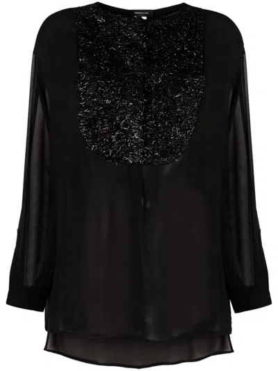 Fabiana Filippi Sheer Black Blouse