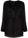 Fabiana Filippi Semi-sheer Blouse In Black