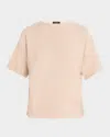Fabiana Filippi Shimmer Boat-neck Sweater In Cipria