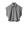 FABIANA FILIPPI SLEEVELESS SHIRT IN COOL WOOL